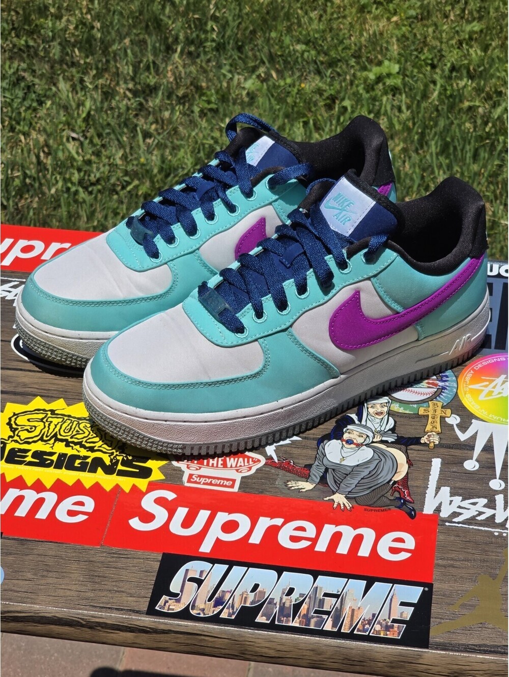 Size 7.5M- Air Force 1 Custom By LOYAL Pink Mint
